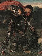 Burne-Jones, Sir Edward Coley St. George Kills the Dragon oil painting